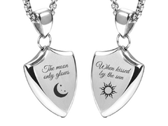 Pandantive cuplu scut argintiu